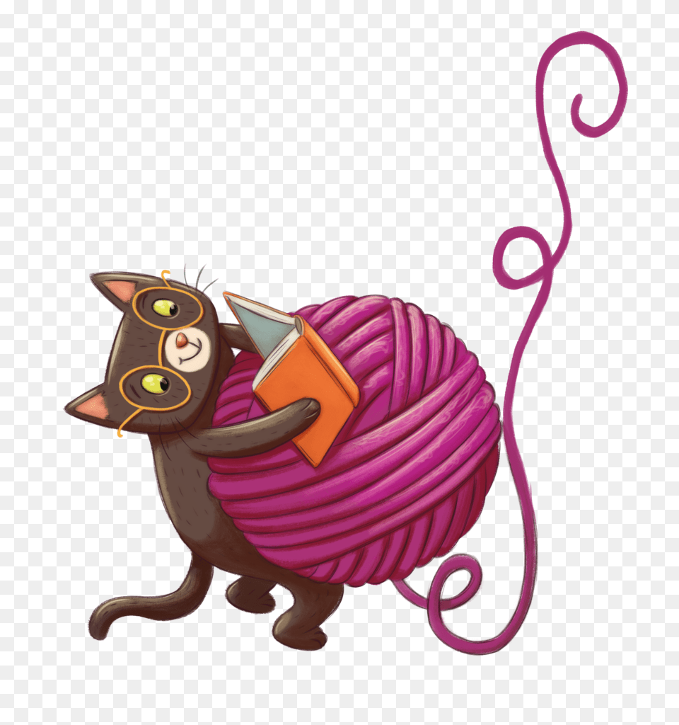 Cat Clipart Yarn Clip Art, Purple, Baby, Person Free Png Download