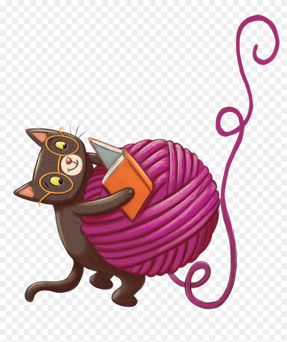 Cat Clipart Yarn Clip Art, Purple Free Transparent Png