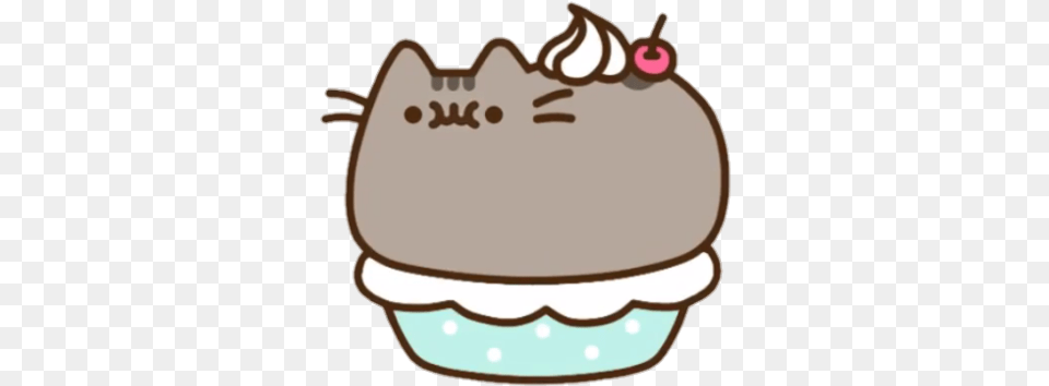Cat Cupcake And Pusheen The Cat, Birthday Cake, Cake, Cream, Dessert Free Png