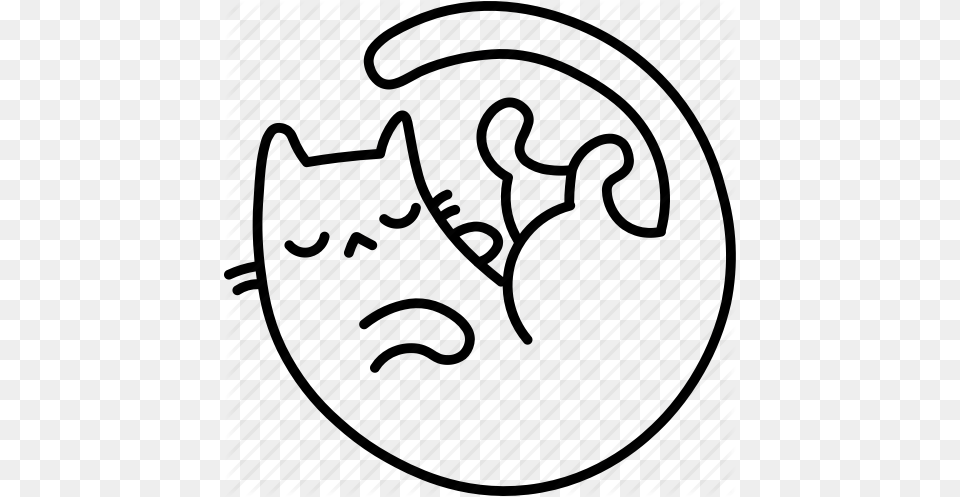 Cat Curl Feline Pet Sleep Icon Free Png