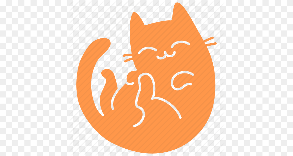 Cat Cute Feline Ginger Happy Meow Pet Icon, Food, Plant, Produce, Pumpkin Png Image