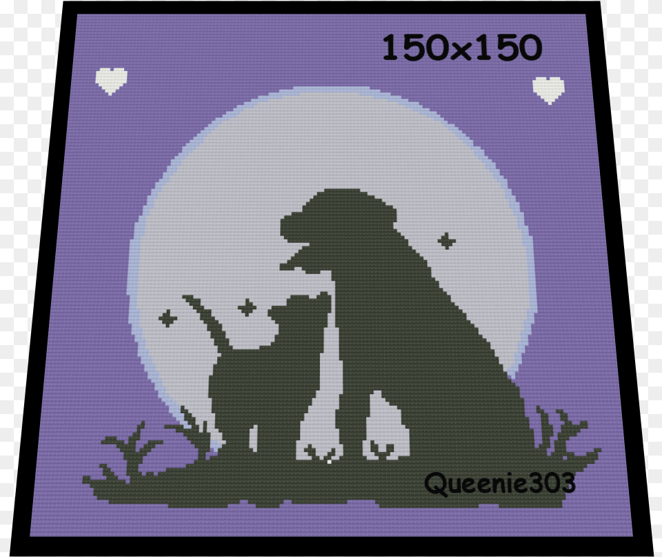 Cat Dog Love Cross Stitch, Person, Animal, Dinosaur, Reptile Free Png Download