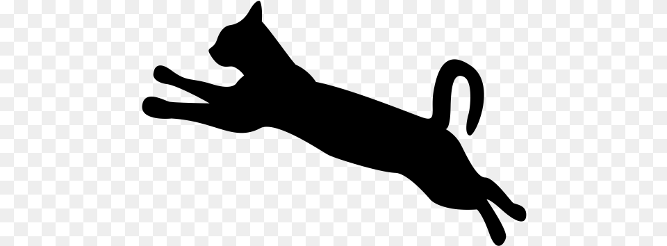 Cat Dog Silhouette Clip Art Cat Jumping Clipart Black And White, Gray Png