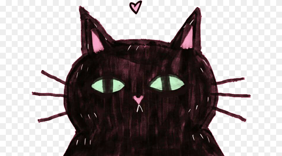 Cat Draw Tumblr Sticker Paola Cat Drawing Tumblr Cat Drawing, Animal, Mammal, Pet, Black Cat Free Png