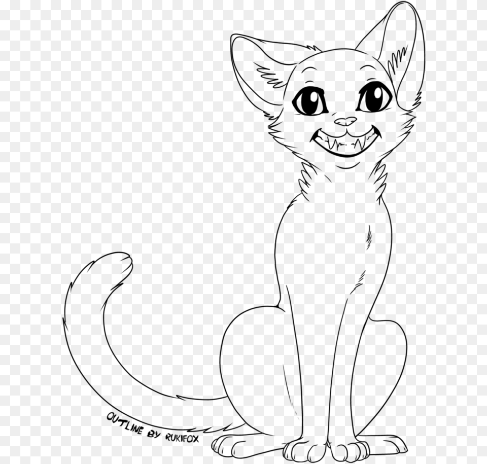 Cat Drawing Template, Lighting Png Image