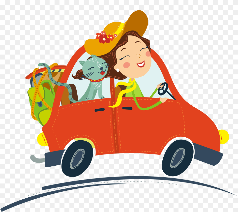Cat Driving Car Graphic Library Stock Driving Clipart, Face, Head, Person, Device Free Png Download