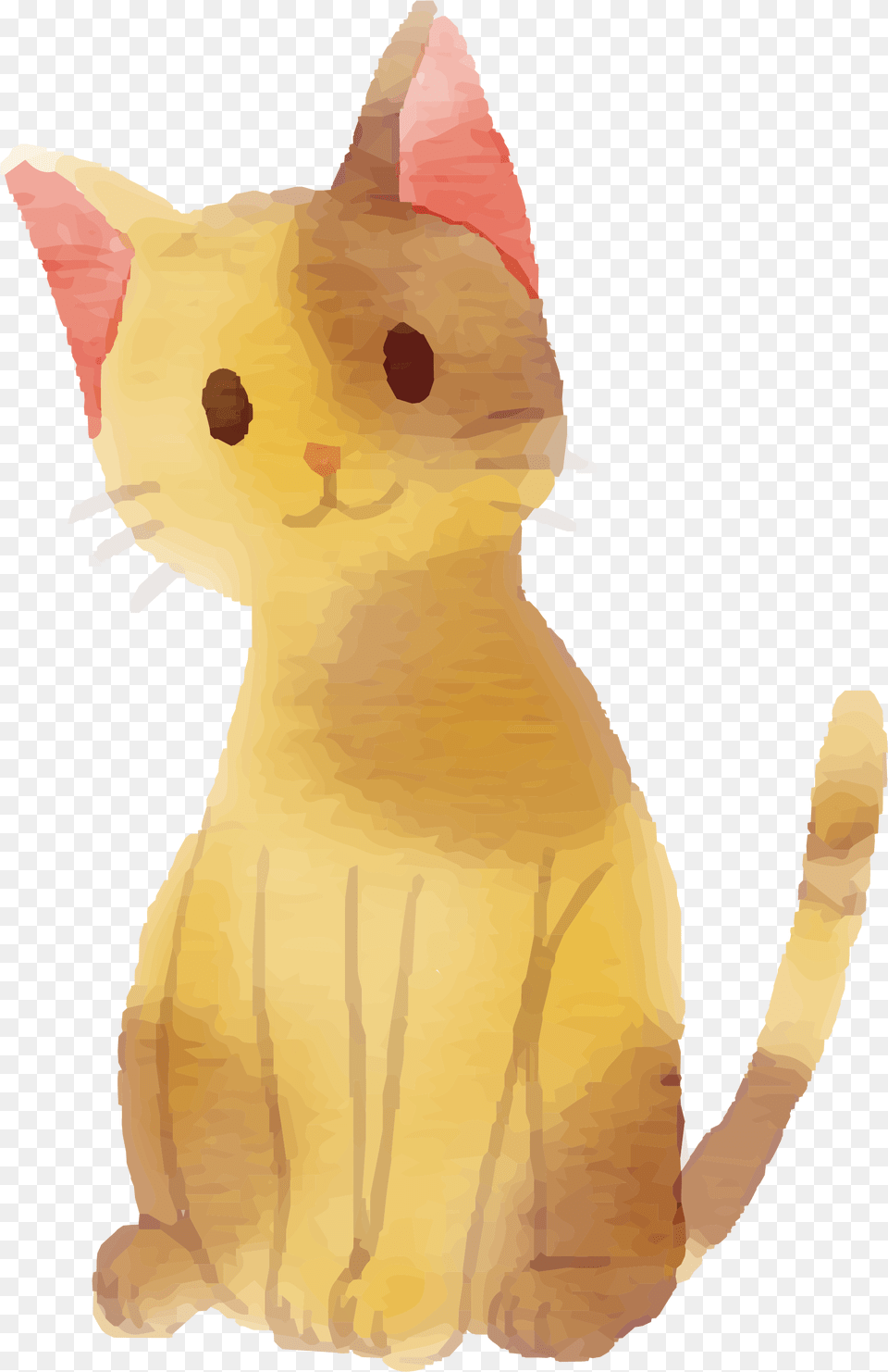 Cat Euclidean Vector Computer File Painted Yellow Cat Background Cat Yellow, Animal, Baby, Mammal, Person Free Transparent Png