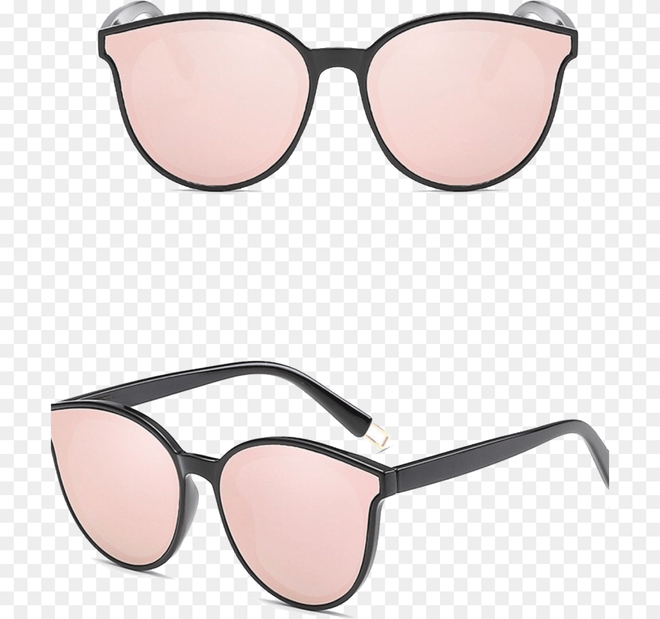 Cat Eye Sunglasses Black Frame Pink Lens, Accessories, Glasses Png