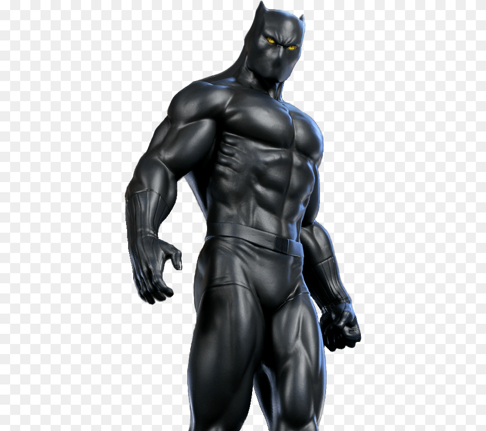 Cat Eyes Added Black Panther Superhero No Background, Adult, Male, Man, Person Png Image