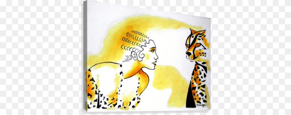 Cat Eyes Canvas Print Rundes Kissen Josephine Bcker U Leopard Orig, Art, Painting, Modern Art, Head Free Png