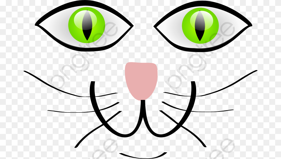 Cat Face Clipart Cat Eyes Clip Art Black And White, Body Part, Mouth, Person, Tongue Png