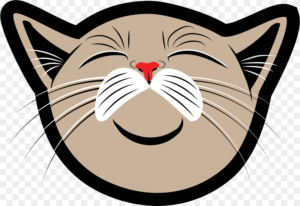 Cat Face Clipart Download Transparent Creazilla Happy, Animal, Fish, Sea Life, Shark Free Png