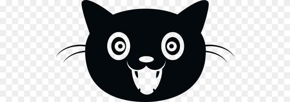 Cat Face Eps Black Cat Face, Animal, Mammal, Pet, Disk Png Image