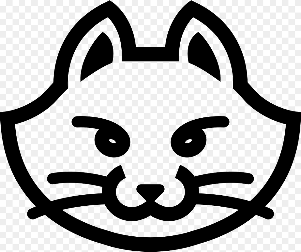 Cat Face Icon, Stencil, Bow, Weapon Free Transparent Png