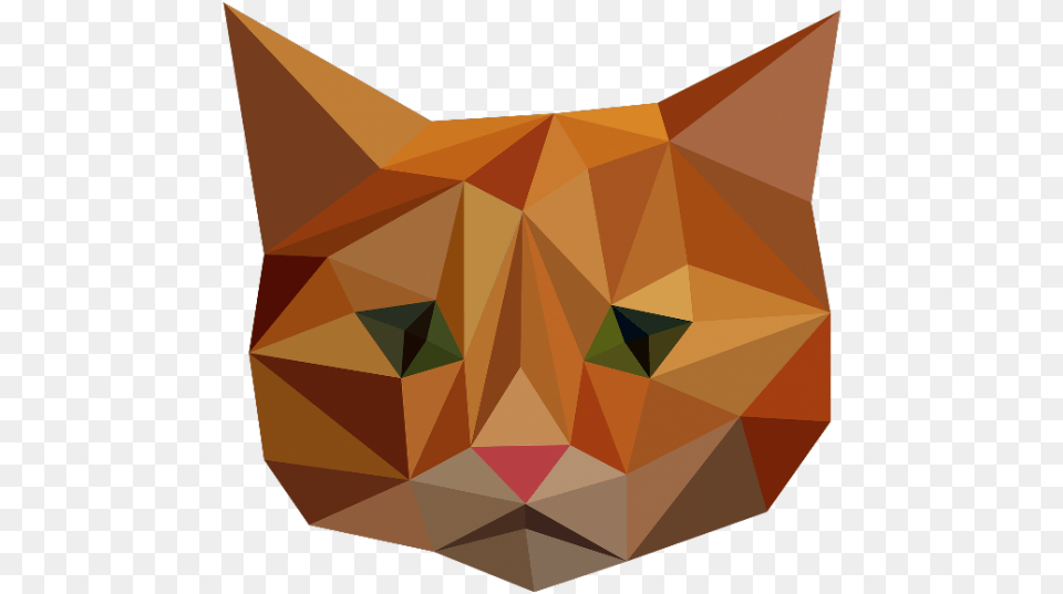 Cat Face Low Poly, Art, Paper, Origami Free Transparent Png