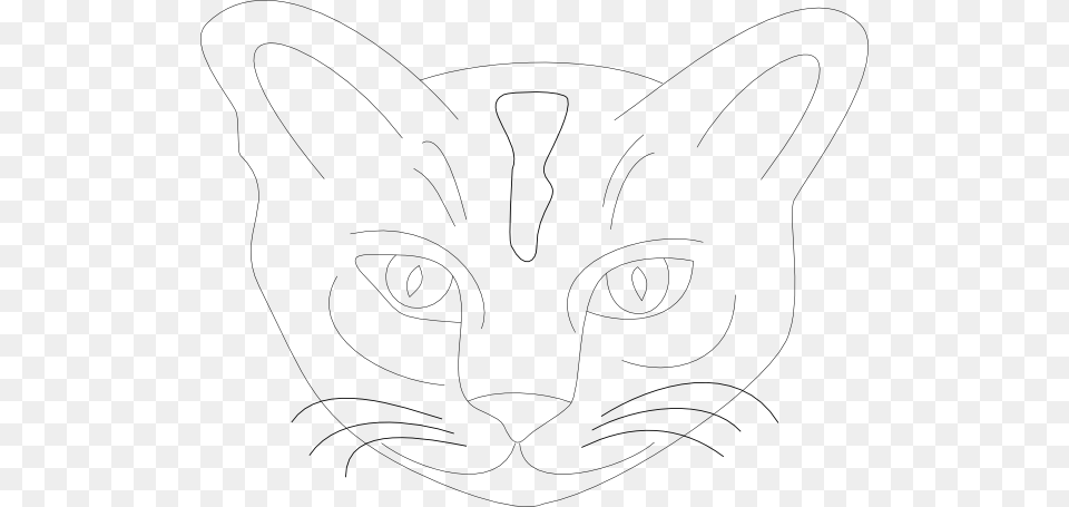 Cat Face Outline Svg Clip Arts 600 X 455 Px, Art, Drawing, Animal, Mammal Free Png Download