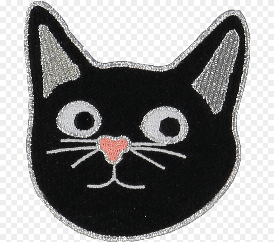 Cat Face Sticker Patch Pattern, Applique, Home Decor, Accessories Free Png Download