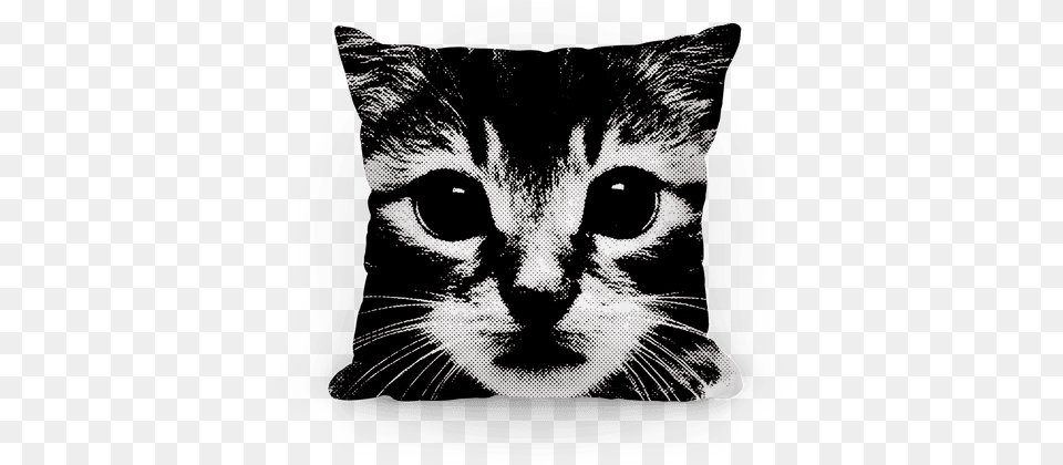 Cat Face Throw Pillow Do You Like Meow Grey Tank, Person, Animal, Mammal, Pet Free Png