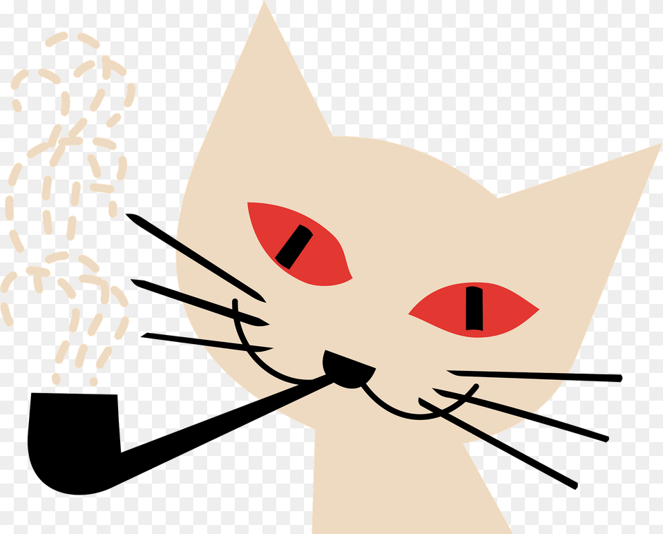 Cat Face With Pipe Clipart, Animal, Fish, Sea Life, Shark Free Transparent Png