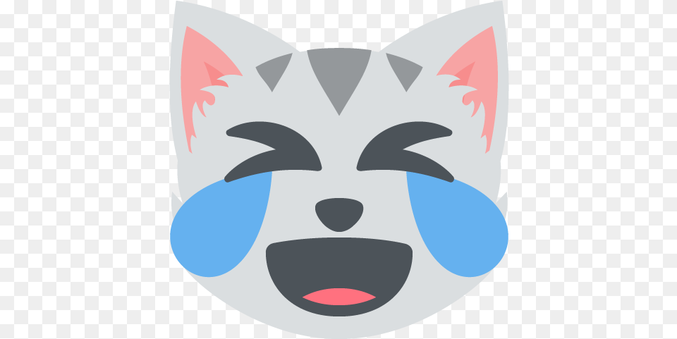 Cat Face With Tears Of Joy Emoji For Facebook Email U0026 Sms Laughing Crying Cat Emoji, Animal, Fish, Sea Life, Shark Free Png Download