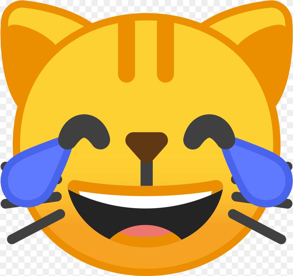 Cat Face With Tears Of Joy Icon Crying Cat Emoji, Cutlery, Animal, Bird Png Image