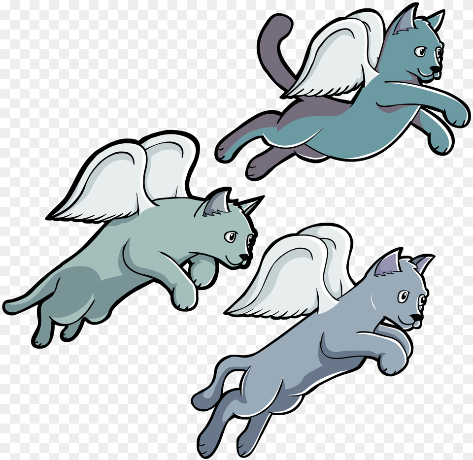 Cat Flying Cat Clipart Free Png Download