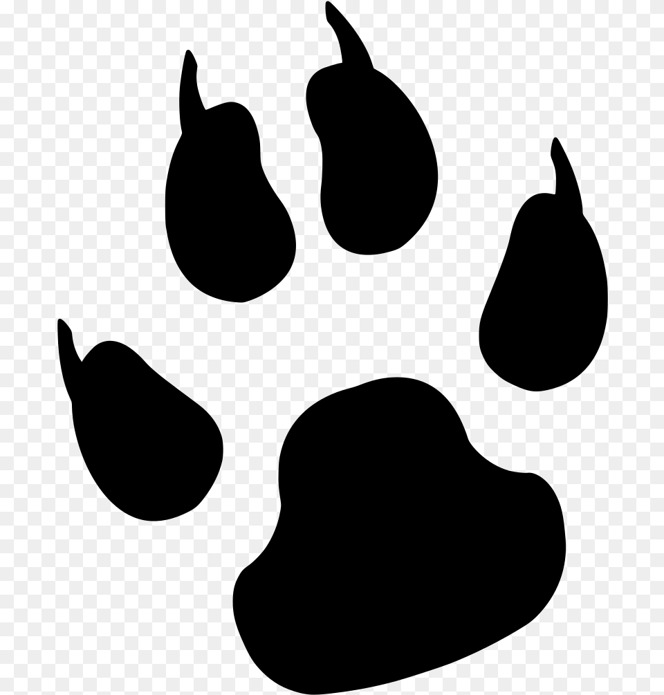 Cat Foot Print 15 Buy Clip Art Dog Paw Print, Gray Free Png