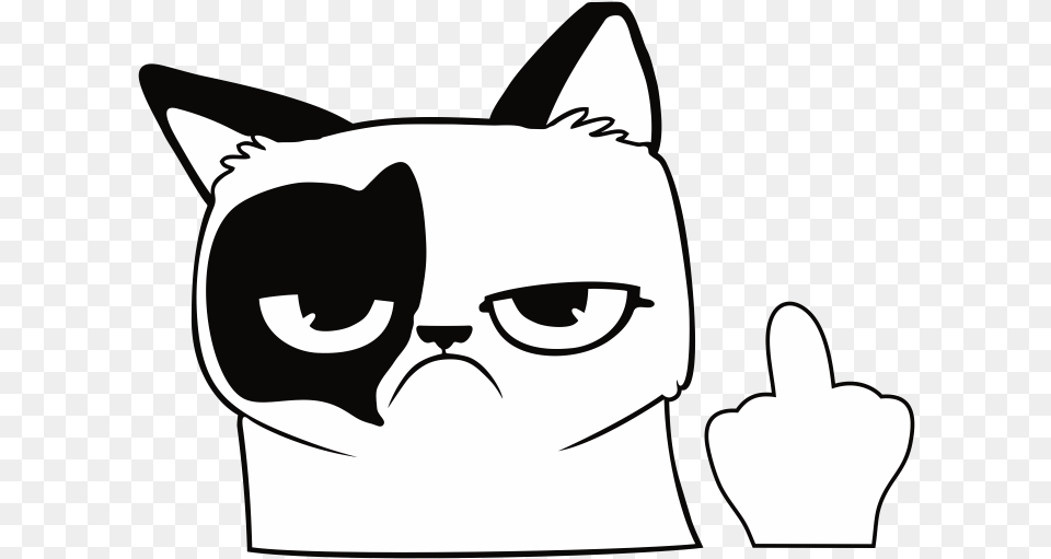 Cat Fuck You Clip Art, Stencil, Person, Body Part, Hand Png Image
