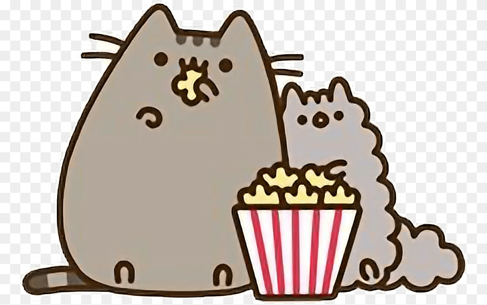Cat Gato Pusheen Popcorn Love Foryou Freetoedit Imgenes Del Gato Pusheen, Food Free Png Download