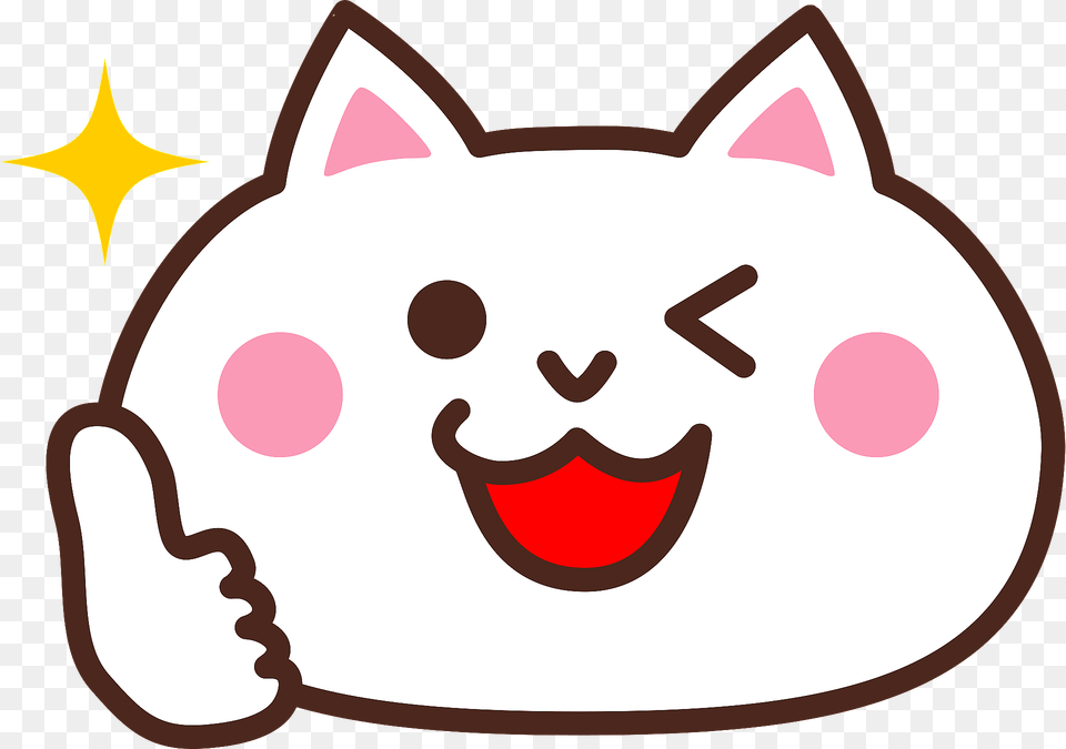 Cat Giving Is Giving Thumbs Up Clipart Png