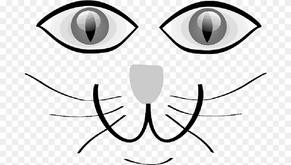 Cat Green Eyes Happy Animal Pet Cat Eyes Nose Mouth Face Cartoon, Adult, Female, Person, Woman Free Png