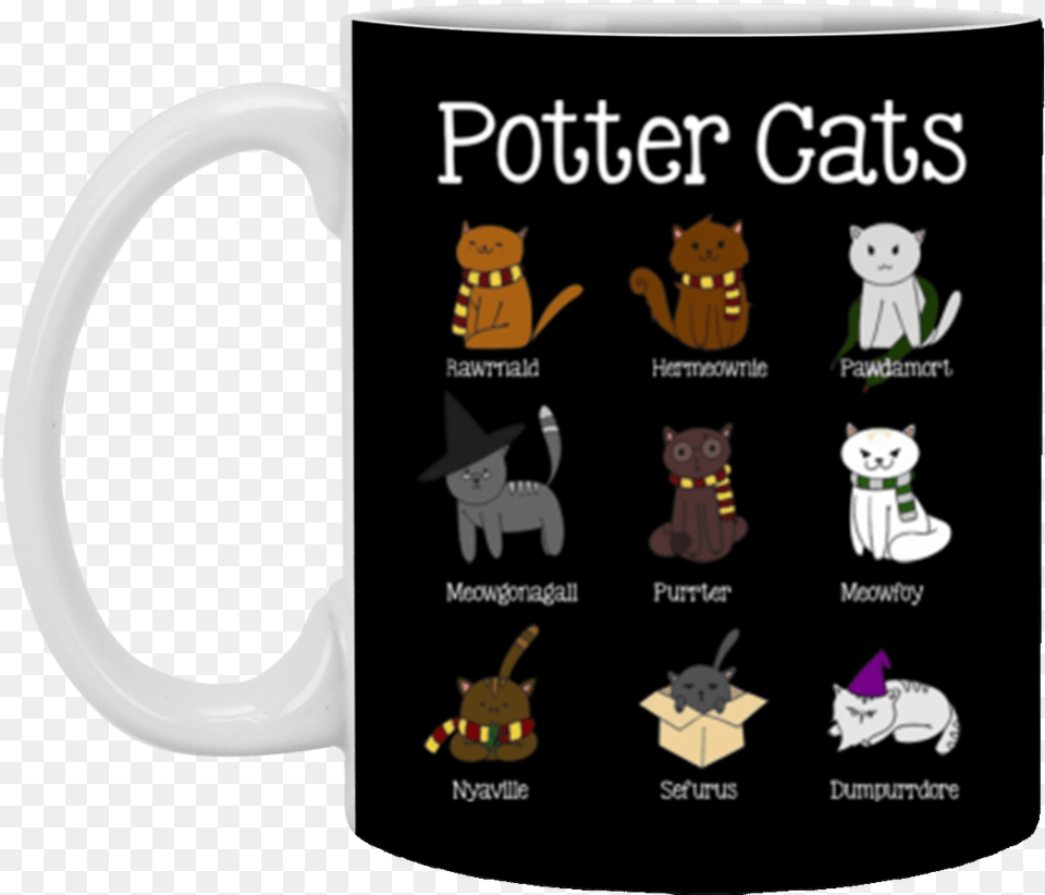 Cat Harry Potter Shirt, Cup, Mammal, Animal, Bear Png