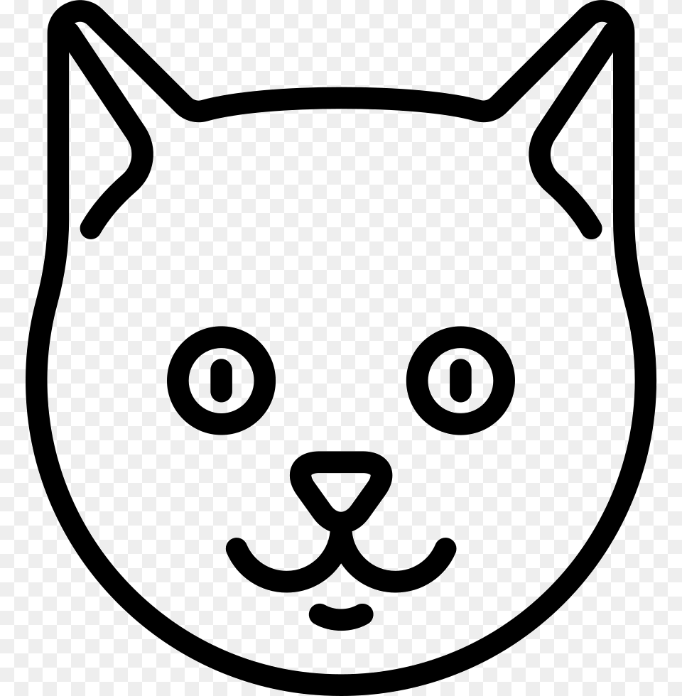 Cat Head Icon, Stencil, Smoke Pipe Free Png Download