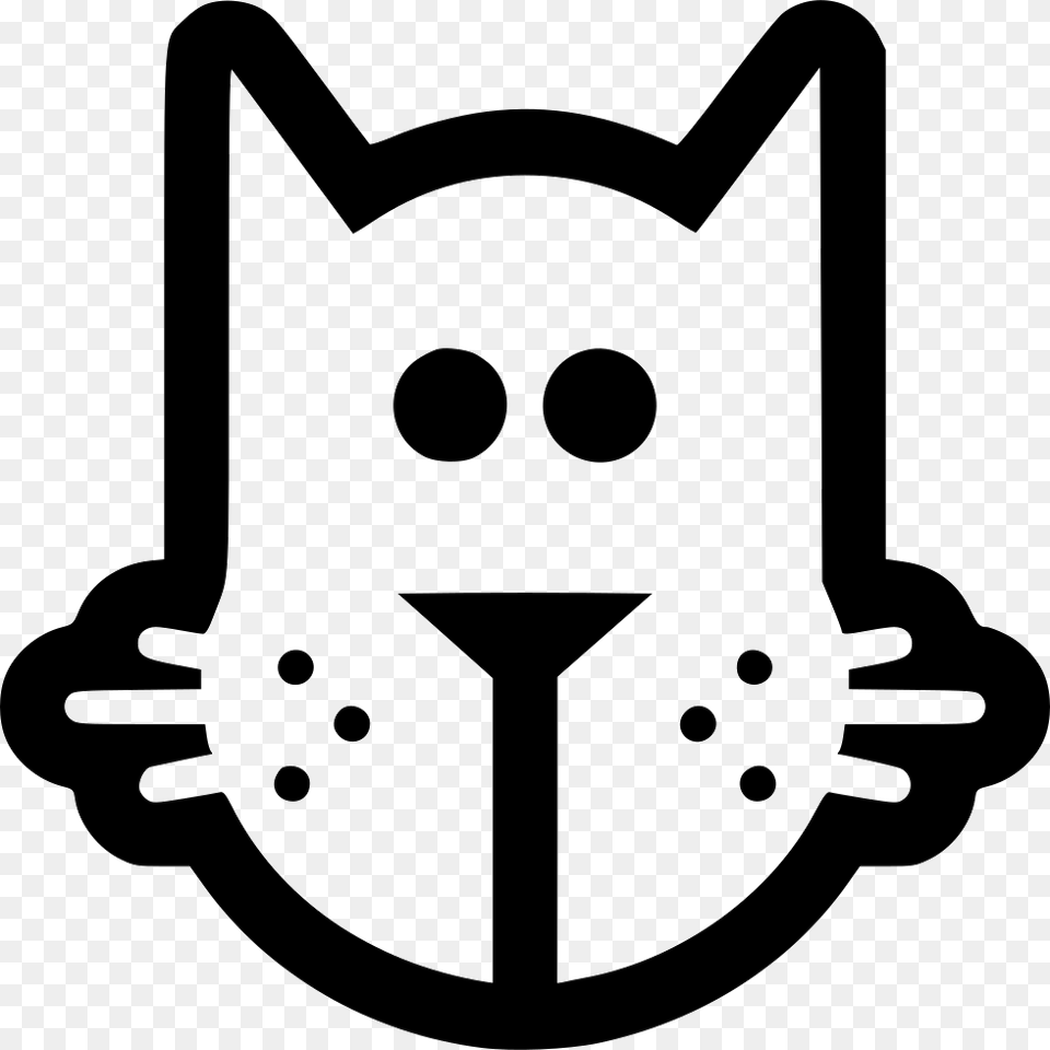 Cat Head Icon Stencil, Ammunition, Grenade, Weapon Free Png Download