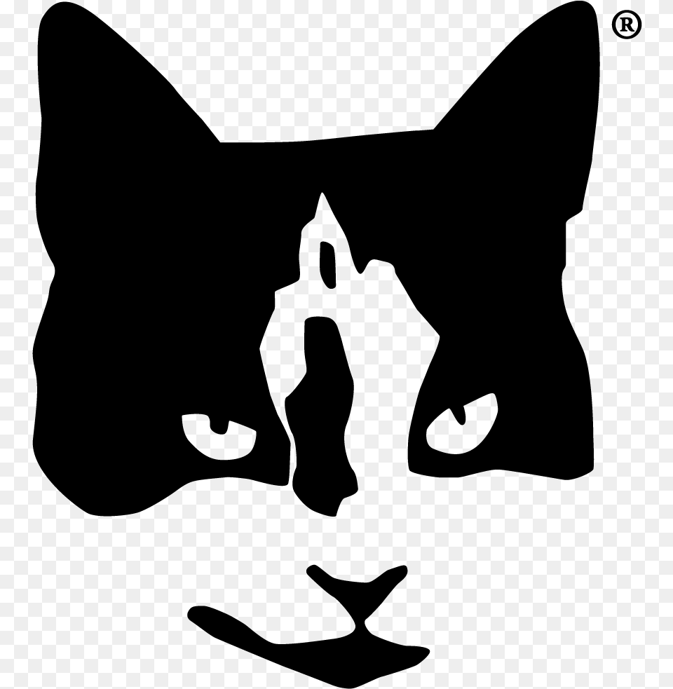 Cat Head Silhouette Clipart, Gray Free Transparent Png