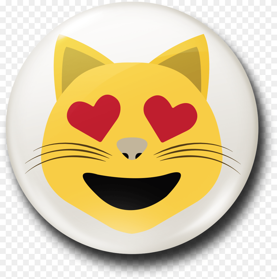 Cat Hearts Emoji Cat, Badge, Logo, Symbol, Disk Png Image