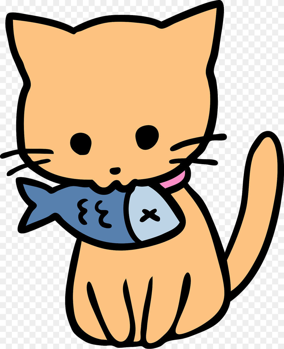 Cat Holding A Fish In Its Mouth Clipart, Bag Free Png