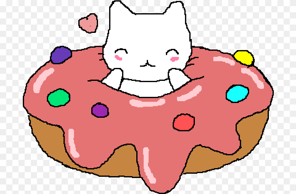 Cat In A Donut Donut Cat Clipart, Sweets, Icing, Food, Dessert Free Transparent Png