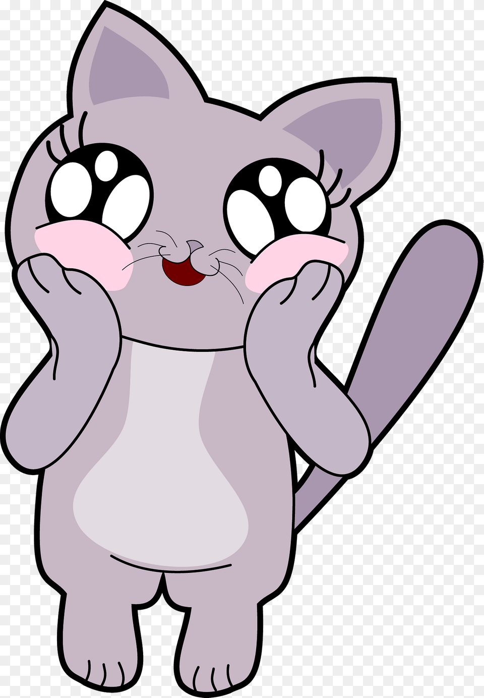 Cat In Love Clipart, Cartoon, Baby, Person Free Png Download
