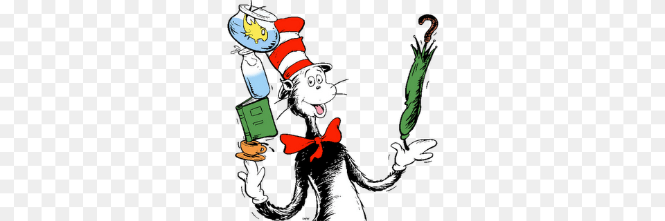 Cat In The Hat Clipart Clip Art, Elf, Book, Comics, Person Free Png Download