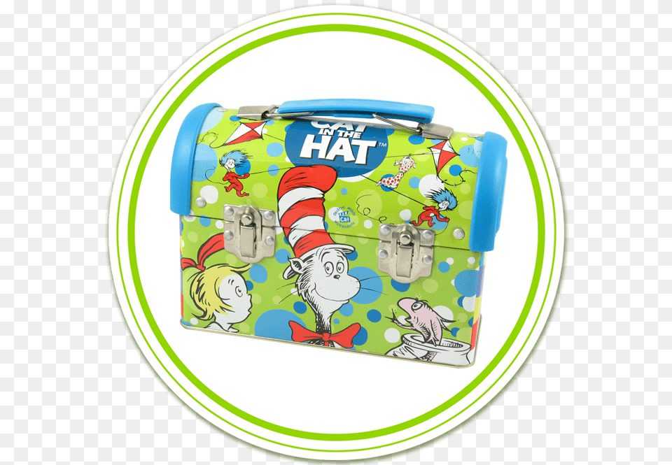 Cat In The Hat Domed Lunchbox American Specialty Confections Dr Seuss Learn Your Abc39s Giant Puzzle Box Huge 48 Piece, Face, Head, Person Png Image