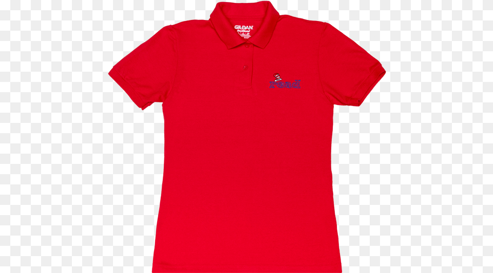 Cat In The Hat Polo Red Plain Red Shirt Gildan, Clothing, T-shirt Free Png