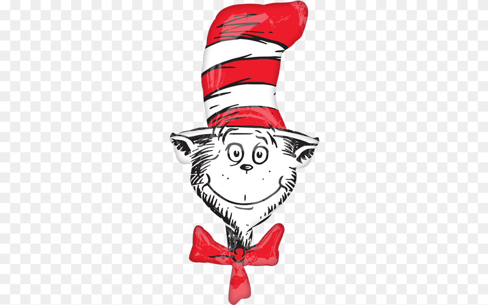 Cat In The Hatdr Seuss Birthday Party Supplies Canada Cat In The Hat Head, Clothing, Person, Book, Publication Free Transparent Png