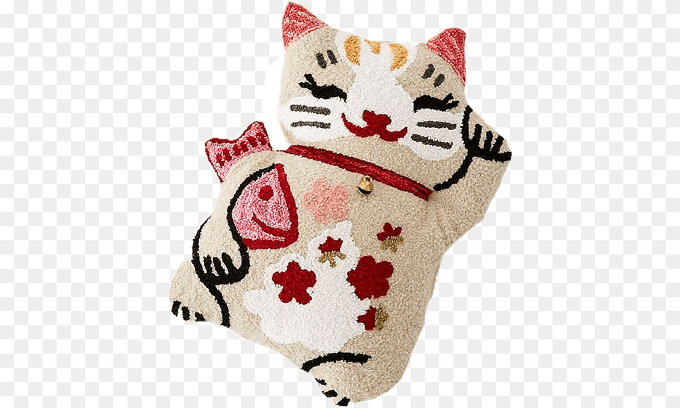 Cat Japanese Oriental Aesthetic Freetoedit Urban Outfitters Lucky Cat Pillow, Applique, Cushion, Home Decor, Pattern Png Image