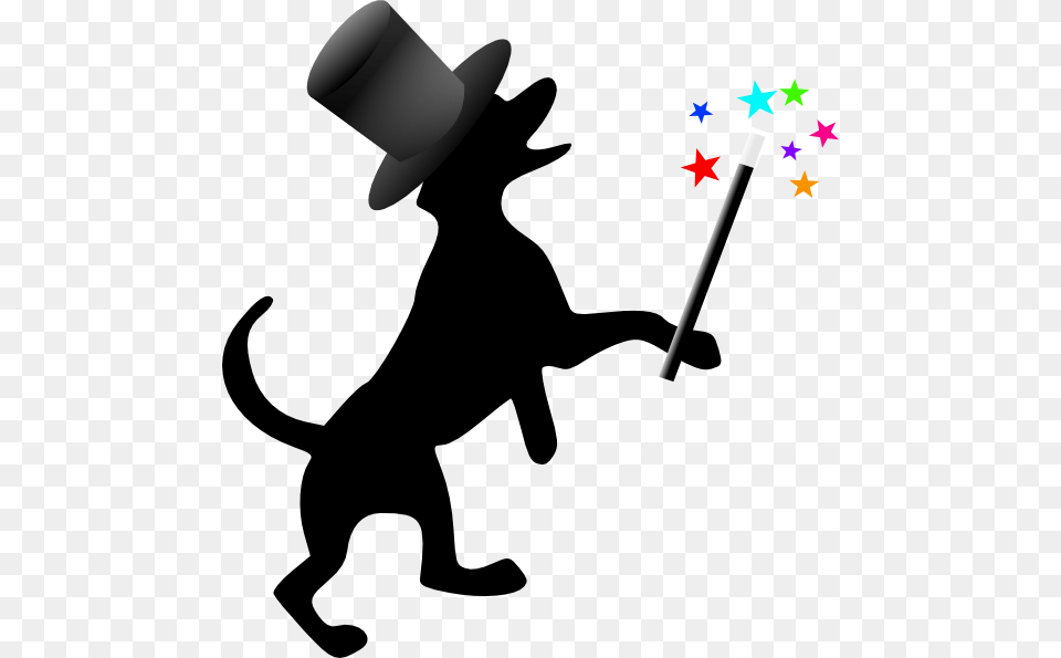 Cat Jumping Clipart Dog Silhouette Transparent Background, Clothing, Hat, Person, People Free Png Download