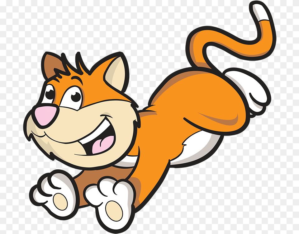 Cat Jumping Skipping Md Jumping Cat Clipart, Baby, Person, Cartoon, Face Png