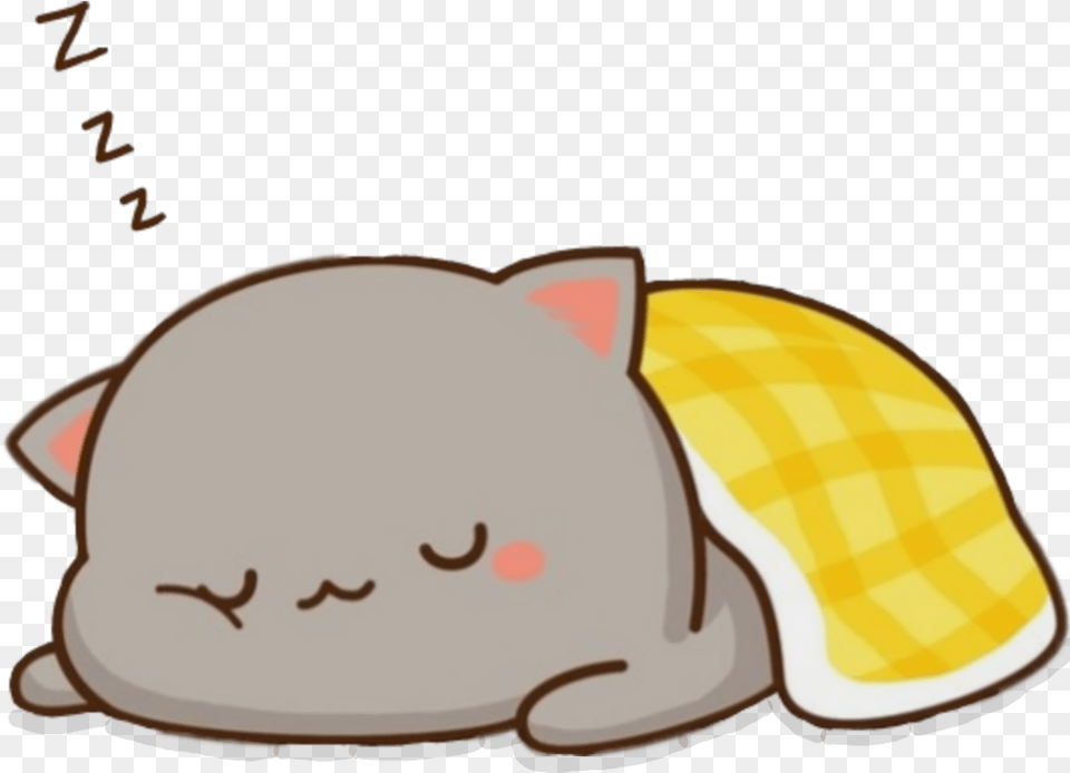 Cat Kawaii Cute Dream Nigth Cat, Plate, Clothing, Hat, Food Png Image