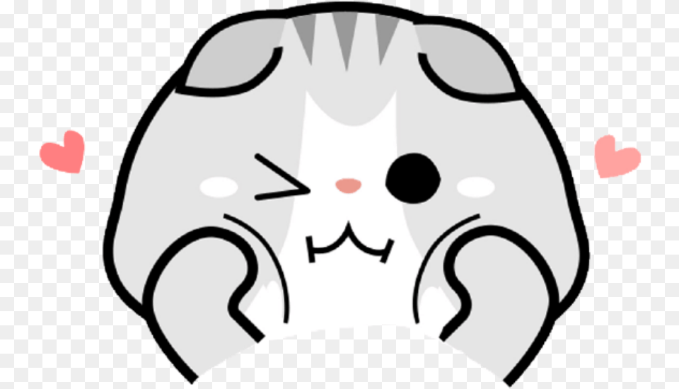 Cat Kawaii Cute Gato Chibi Tierno Blush Kawaii Cat Head Free Transparent Png