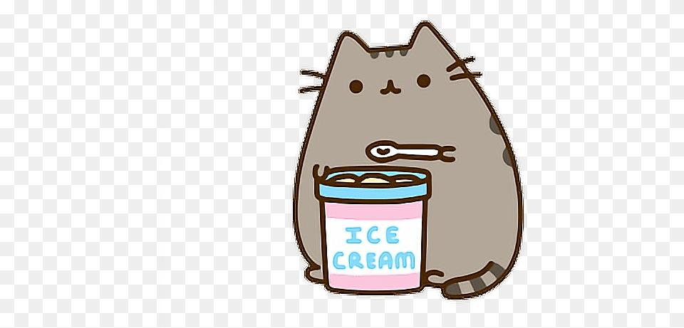 Cat Kedi Katze Pusheen Kitty Pusheencat Cgnyb Pusheen Cat With Ice Cream, Bag, Smoke Pipe Free Png Download