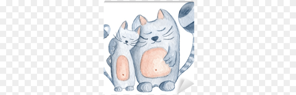 Cat Keyring Watercolour Cat Keyring Valentines, Baby, Person, Art Png